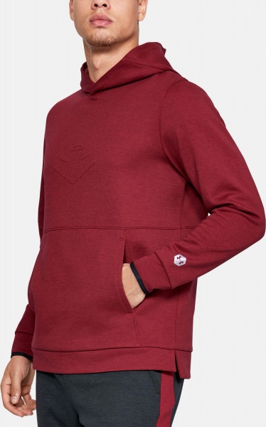 Джемпер Under Armour Athlete Recovery Fleece Graphic Hoodie 1344145-610 р. XL червоний