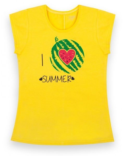 Футболка для дівчинки GABBI FT-21-9-1/1 р.128 жовтий 