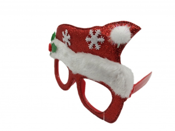 Декорация Очки 15x11,5 см красный NY21101