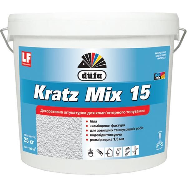 Штукатурка Dufa Kratz Mix 15 шуба 25 кг