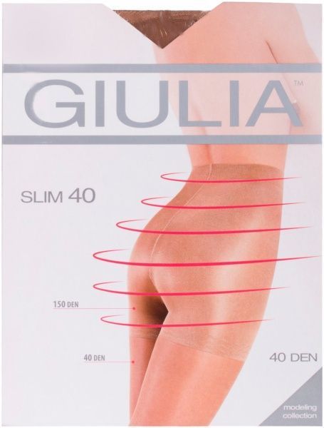 Колготки Giulia Slim 40 den р. 4 бежевый 