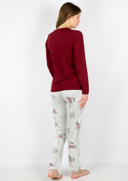 Піжама жіноча Roksana Funny Chick №1302/16841 р. 48 бордовий