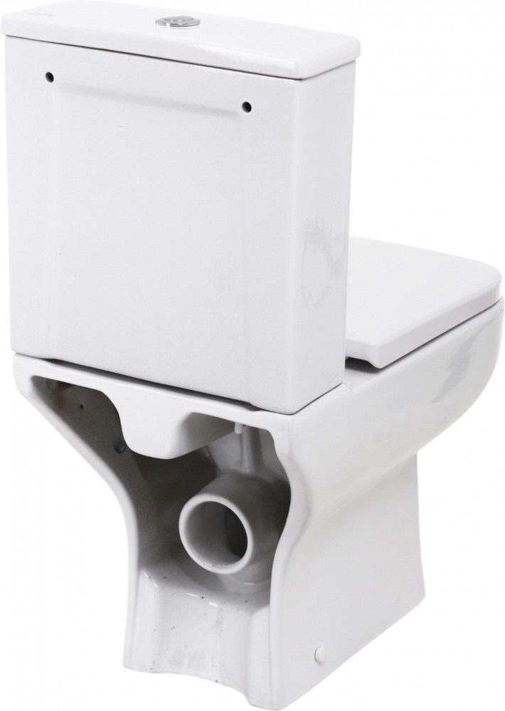 Унитаз-компакт Water House Cube rimless, сид. дюропласт soft-close