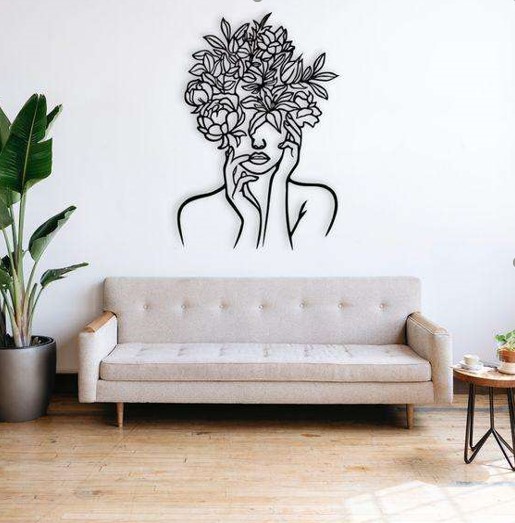 Панно декоративне Brushme Квітнути 6x32 см чорний