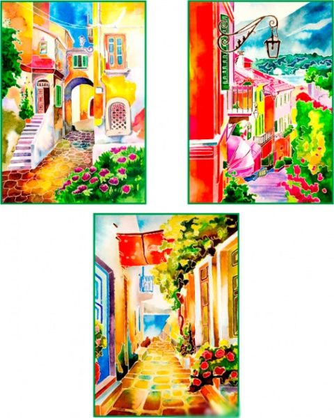 Набор, техника акварельная живопись Streets Rosa Start 