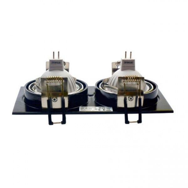 Светильник точечный Светкомплект AT 10-2 ВAL 50 Вт G5.3 черный/алюминий 