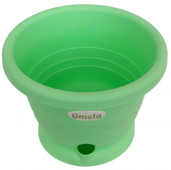 Горщик пластиковий Пастель 0,5 л круглий м'ятний 