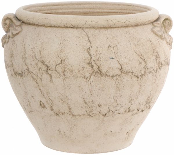 Горшок шамотный Рондо №2 198 круглый 28,8л кремовый 