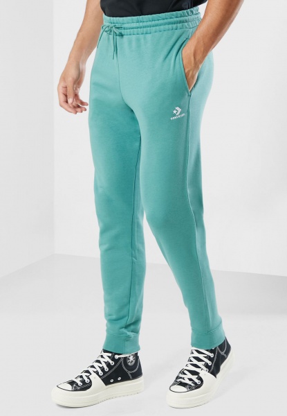 Брюки Converse GO-TO EMBROIDERED STAR CHEVRON FRENCH TERRY SWEATPANT 10023873-346 р. 2XL зеленый
