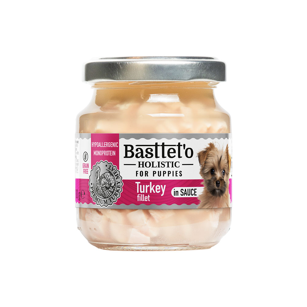 Корм влажный Basttet`o для собак Holistic кусочки филе индейки в соусе 130 г