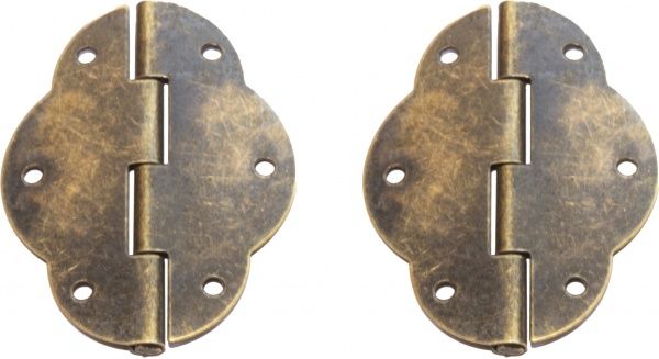 Петля декоративна темна латунь 55x42 мм 2 шт. 