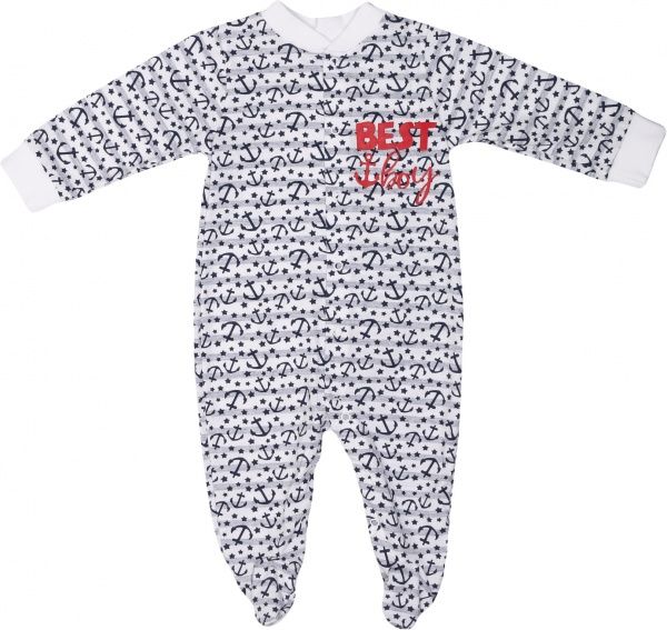 Человечек Фламинго ясельный Якоря р.74 молочный с синим 647-117-9 