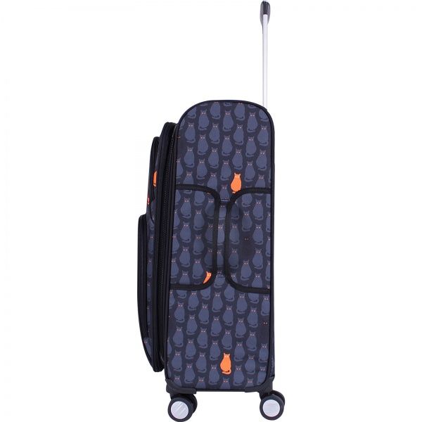 Чемодан Bagland Леон 70 л черный с рисунком 193 (0037966244) 