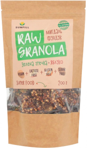 Гранола Sunfill миндаль-фундук 200 г 