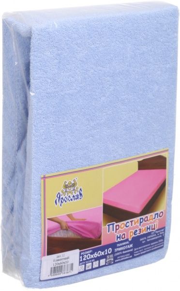 Простынь на резинке Ярослав 60х120 см голубой 