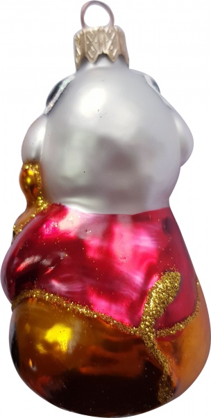 Подвеска Юріта Бычок с бутылкой 1178M красный с золотым