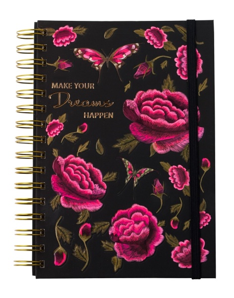 Блокнот на спирали Sense А5 80 лист. клетка черный Buromax