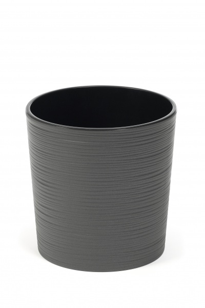 Кашпо пластикове Ламела Мальва 250 Длуто круглий 10 л графіт (LA722-50) 
