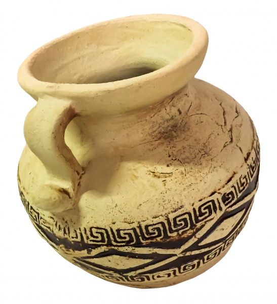 Горщик шамотний похилений фігурний 20 л коричневий 