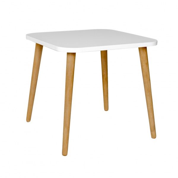 Стіл кавовий Стокгольм білий/дуб 450x450x420мм Woodville 
