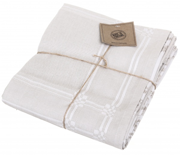 Скатертина Porto 150x200 см білий із бежевим Sous Dias 