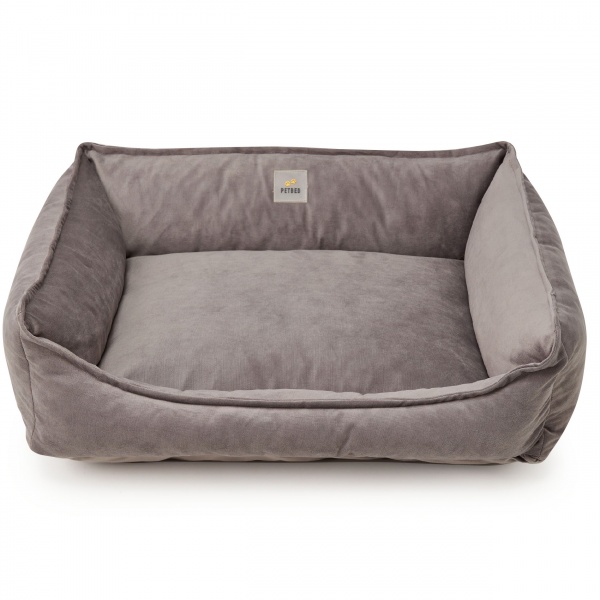 Лежак PETBED Velor Комфорт XS 50x40x19 см темно-серый