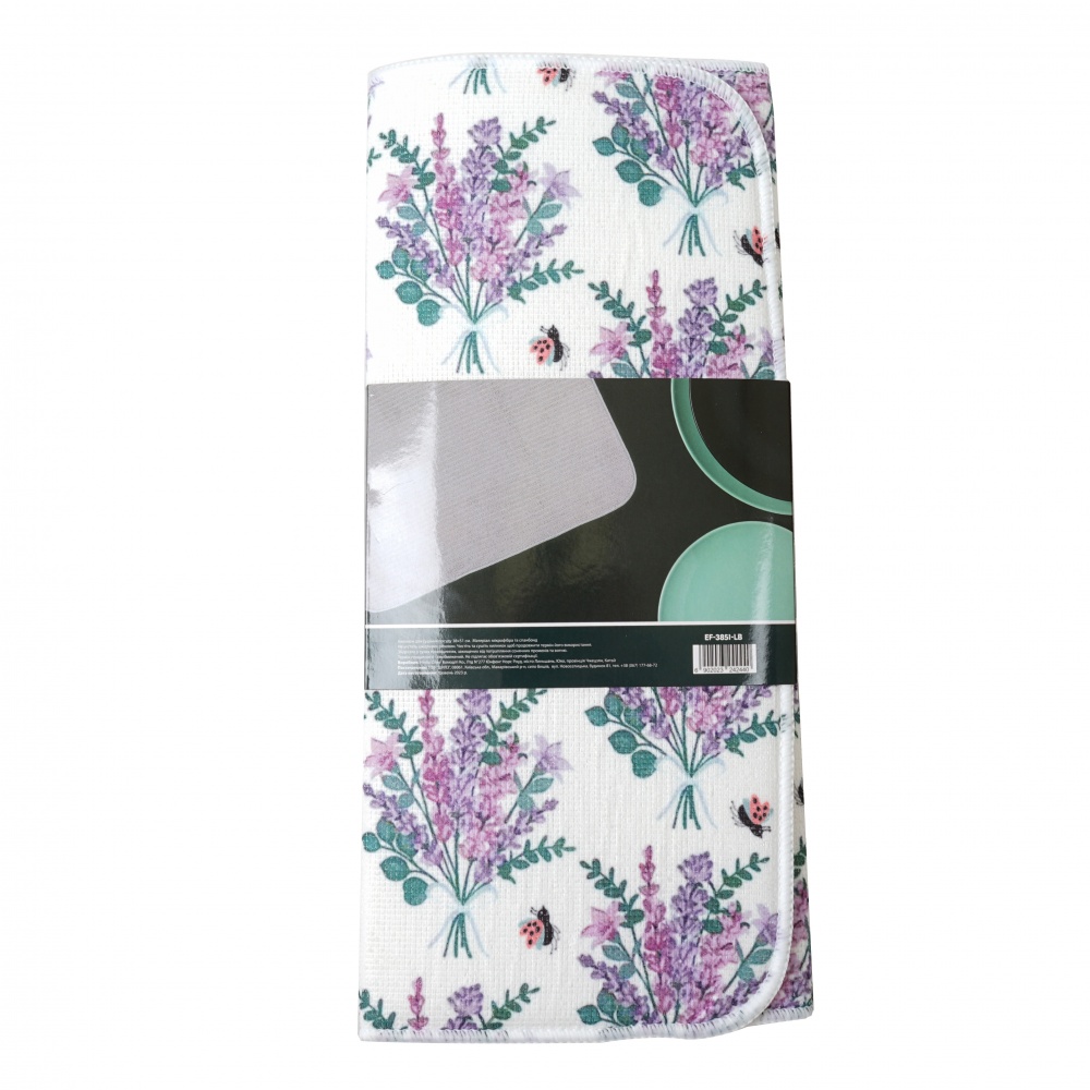 Коврик для сушки посуды Eco Fabric 38 х 51 см лаванда