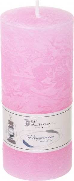 Свічка Hygge циліндр рожева 70х150 Luna