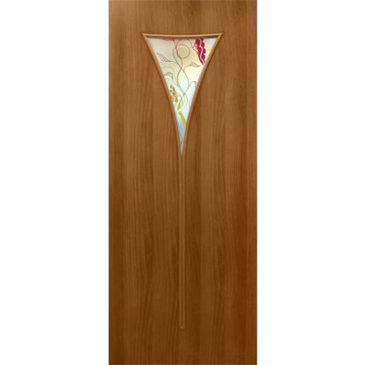 Двері полотно Чарка 2 70 см вільха скло з малюнком СС+ФП