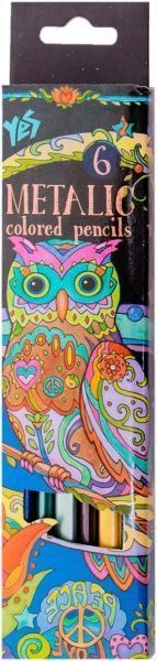 Олівці кольорові металізовані 6 шт. 290374 1 вересня