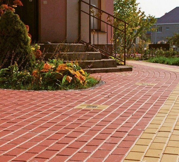 Тротуарна плитка Золотой Мандарин Цегла гірчична 200 х 100 х 40 мм.