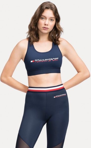 Бра Tommy Hilfiger Sport SPORTS BRA MEDIUM TRI LOGO S10S100072401 M темно-синий