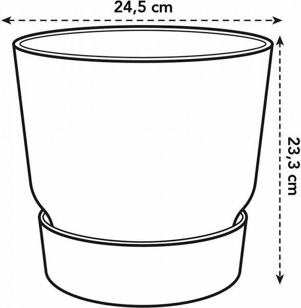 Вазон пластиковый Elho greenville round 25 см круглый белый (8711904332235) 