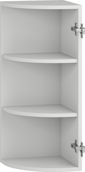 Шкаф верхний Грейд угловой радиусный (стандарт) 300x720x300 мм серый 