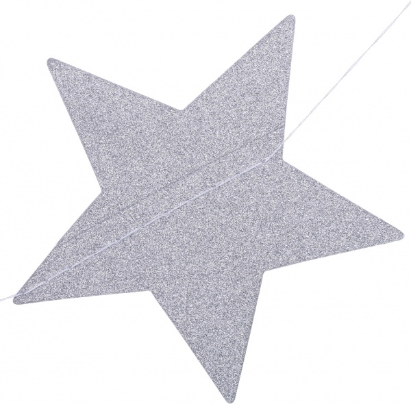 Гирлянда 18 звезд с картона в ассортименте 2,5 м 