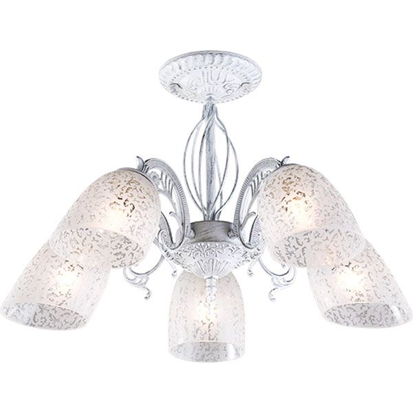 Люстра потолочная Strotskis Nimfa 5x60 Вт E27 бело-серебряный 70039/5 