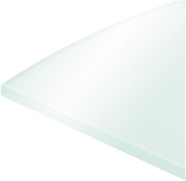 Полка стеклянная МТ радиусная 250x250 мм белый 
