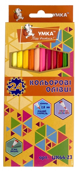 Карандаши цветные 24 цветов Колормикс ЦК44-23 Умка