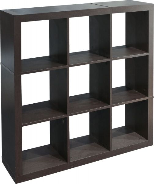 Книжкова шафа Inteo Кубус МІКС 3x3 (3D HDF) 1146x1146x290 мм венге 