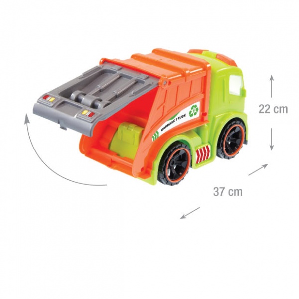 Мусоровоз Mochtoys 37x17x22 см 11896