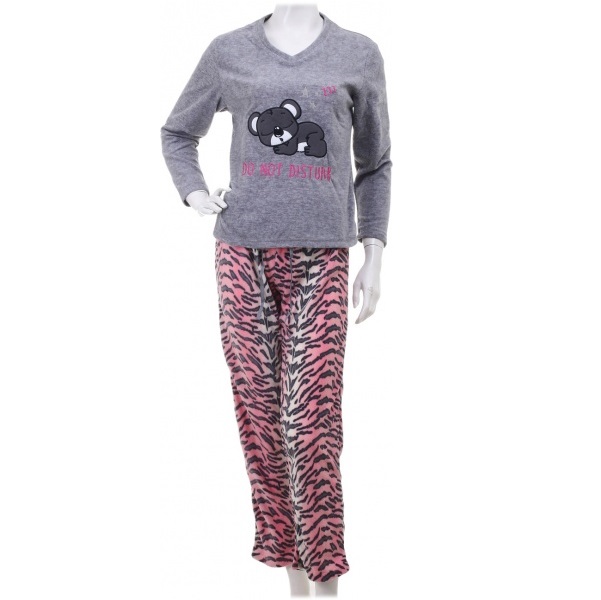 Костюм домашний женский La Nuit Home Do not disturb р. XS светло-серый 