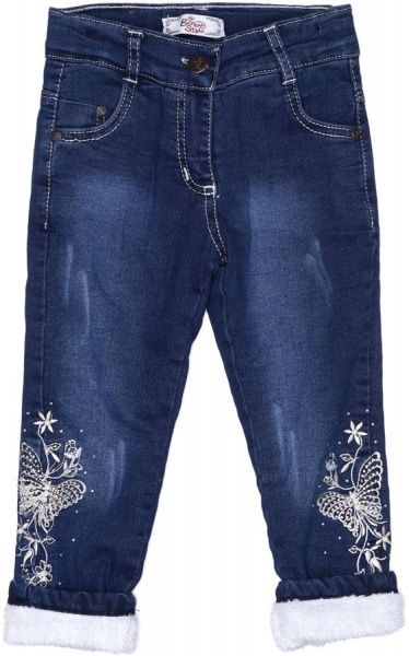 Джинсы Beren Style с бабочкой утепленные р.92-98 2042 