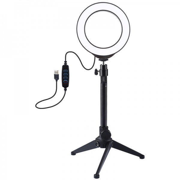 Кільцеве світло USB LED Puluz PKT3031 4.7" + настільний штатив — фото 1