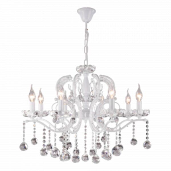 Люстра подвесная Strotskis Brezza 8x60 Вт E14 белый 10107/8 (білий) 