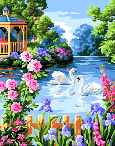 Картина за номерами Лебедине озеро bk_1328 40x50 см BookOpt 