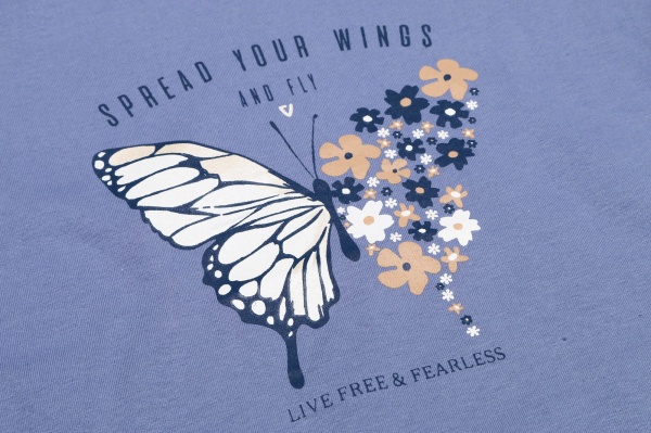 Реглан для девочки NWM р.122 голубой U44004-1 