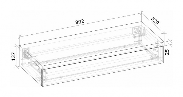 Стол Грейд Торино дуб крафт золотой 802x137x320 мм 