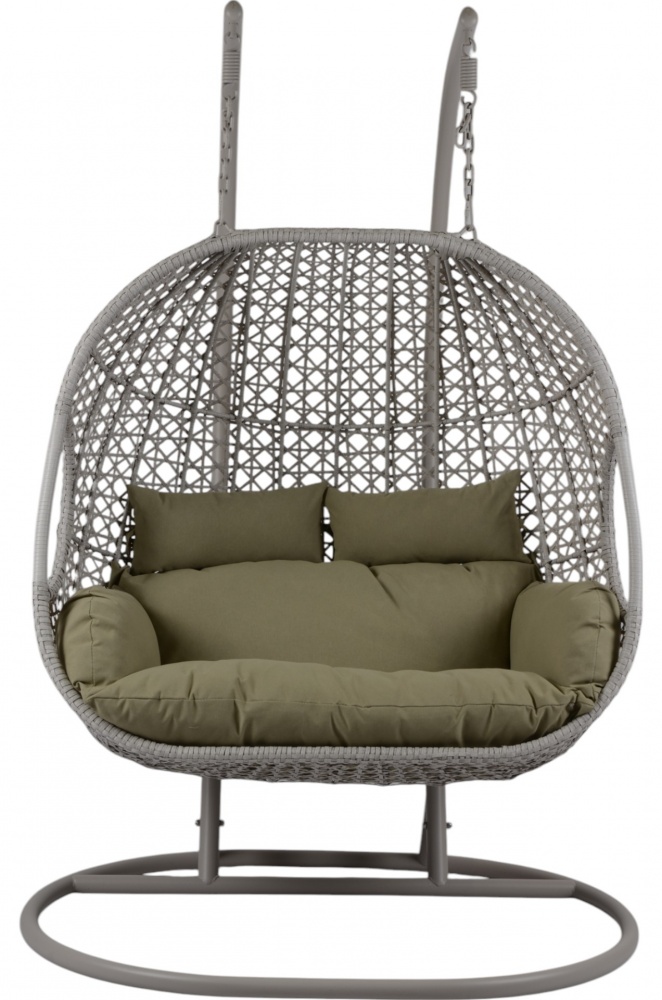 Крісло-кокон Bella Vita Тоскана подушка сіра