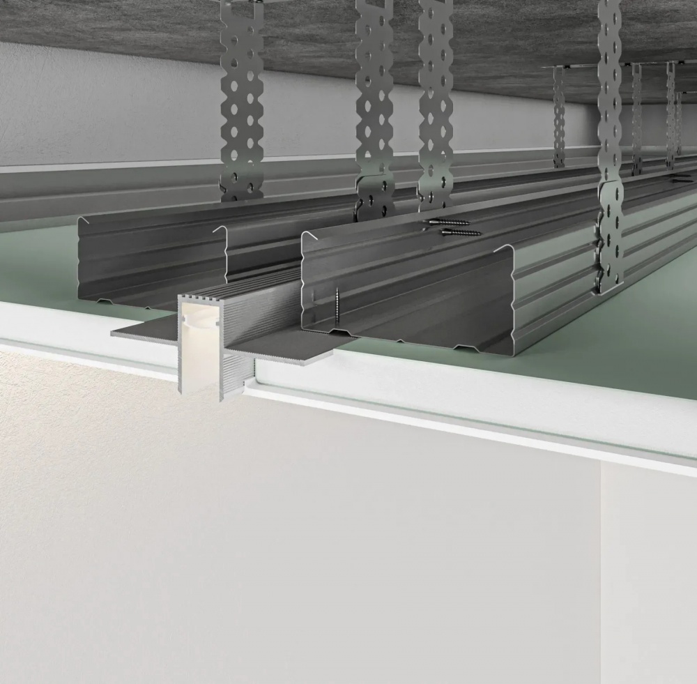 Профиль теневого шв АЛЮПРО ПАС-3876 RAL-9016 мат 3м