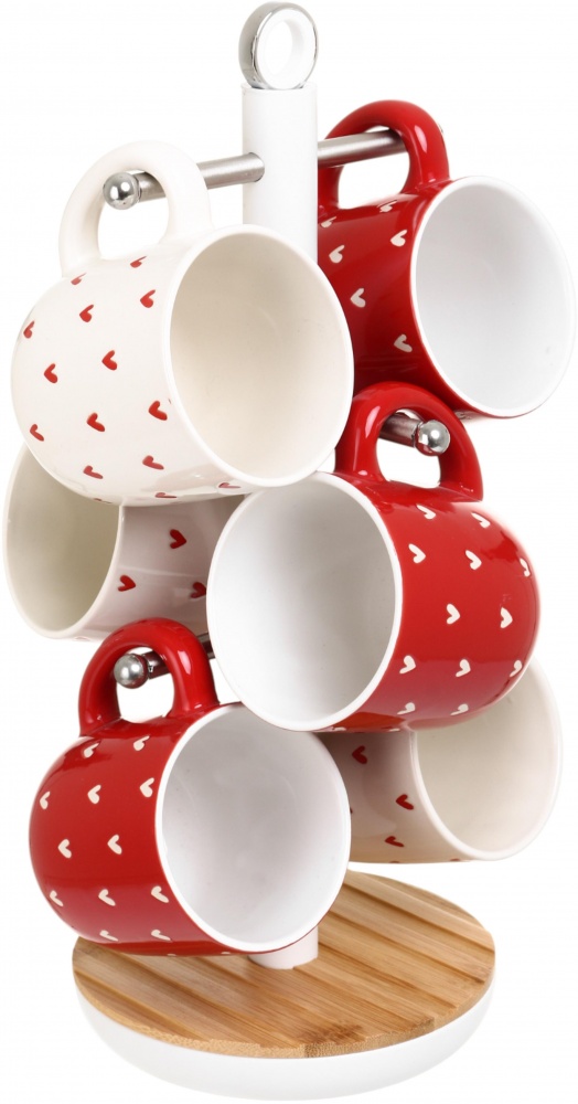 Тримач для чашок Flamberg Premium Retro 15х33,5 см білий PT-1022MB